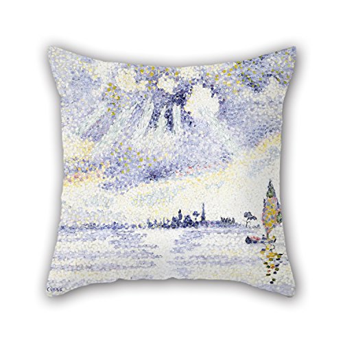 Oil Painting Henri Edmond Cross – Sunset On The Lagoon, Venice Throw Cushion Covers 16 X 1 ...