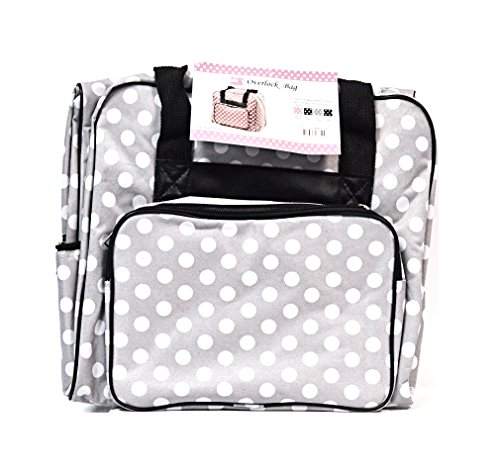 Hemline Dotty Serger Overlock Bag in Grey Polka Dot