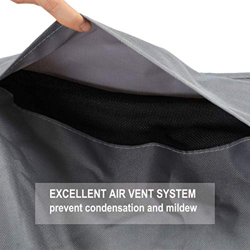 iiSPORT 3 Seater Hammock Swing Glider Canopy Cover w/Heavy Duty 600D Oxford Fabric- Waterproof Outdoor Garden Patio Triple Cover, Gray, 80" Lx 60" W x 72" H