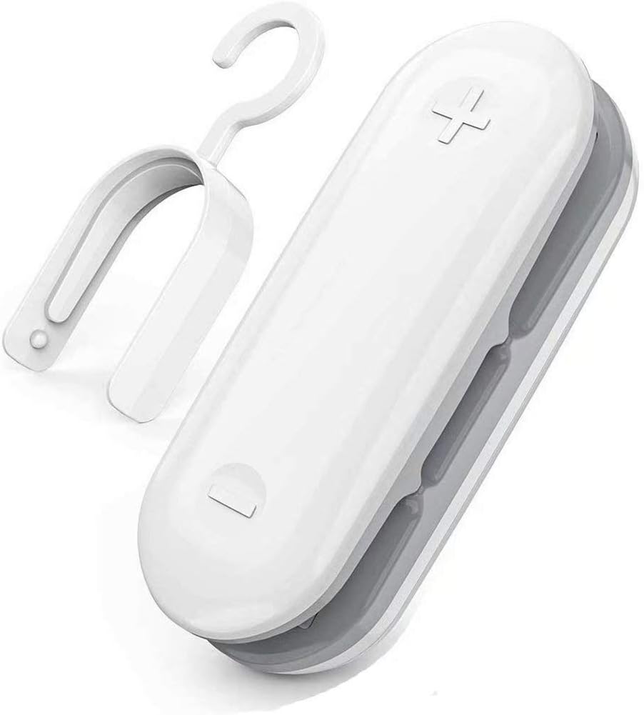 Mini Bag Sealer Handheld 2 in 1 Vaccum Heat Bag Sealer and Cutter Portable Sealing Machine Snack Chip Bag Resealer Food Saver Storage Fresh Sealer