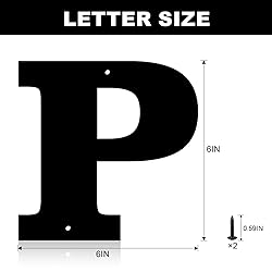6 Inch Metal House Numbers, House Address Letters