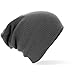 Beechfield Mens Knitted Soft Feel Slouch Beanie Ski Hat