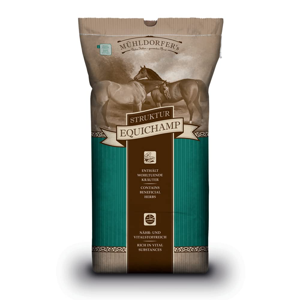 Mühldorfer Structure Equichamp 20 kg Structure Rich Vital Substance Concentrate with Soothing Herbs Food for All Horses and Ponies