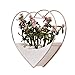 Hanging Wall Vase Planter,Heart Shape Geometric Wall Hanging Decor Succulent Planter Flower Pot Indoor Wall Planter,Rose Gold and Whitethumb 1