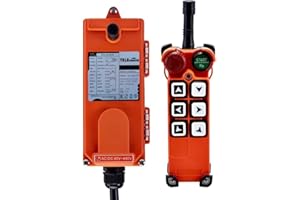 KONGSEN Hoist Crane Wireless Remote Control Double Transmitters Industrial Channel Lift Radio F21-E1 (AC/DC 65V-440V 1 Transmitter + 1 Receiver)