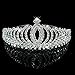 SudaTek Novelty Princess Tiara Sparkle Crystal Rhinestone Kid's Crown Birthday Glitter Tiara with Comb