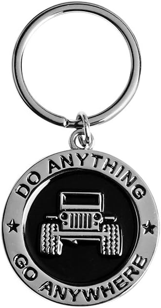 New Creative Fashion 3D Styling Keychain Keyring Gift for Any Jeep Wrangler Fan Enthusiasts & Collector Accessories (Black)