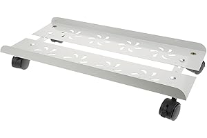 WOONEKY Adjustable Metal Rolling Gaming PC Tower Stand with 1.2mm Thick Frame, Caster Wheels with Brakes,