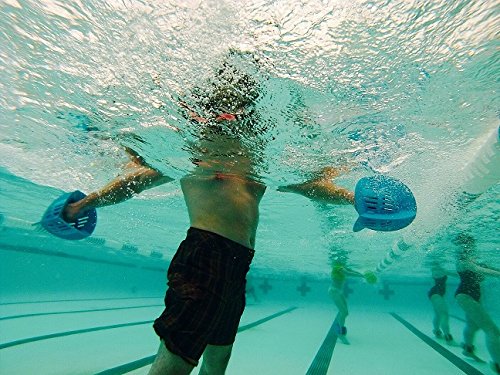 AquaLogix Blue Max Resistance Omni-Directional Aquatic Bells - Upper Body Pool Exercise Equipment - Includes Online Demonstration Video with 30 Sample Exercises (Bells Pair HRBBS)
