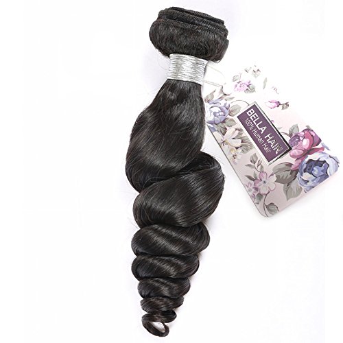 Bella Hair Grade 6A 100% Remy Virgin Brazilian Loose Wave Human Hair Weave Hair Extentions 1 Bundles 8