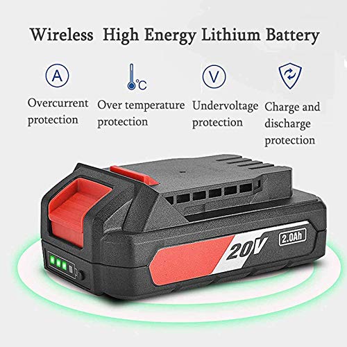 SIRUL Professionelle kabellose elektrische Astschere mit wiederaufladbarem 2Pcs 20-V-Lithiumbatterie-Astschneider, 25 mm… – Bild 6