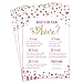 What's On Your Phone - Party Game - Bridal Shower - Baby Shower - Pink and Gold Heart Confetti (50-Sheets)