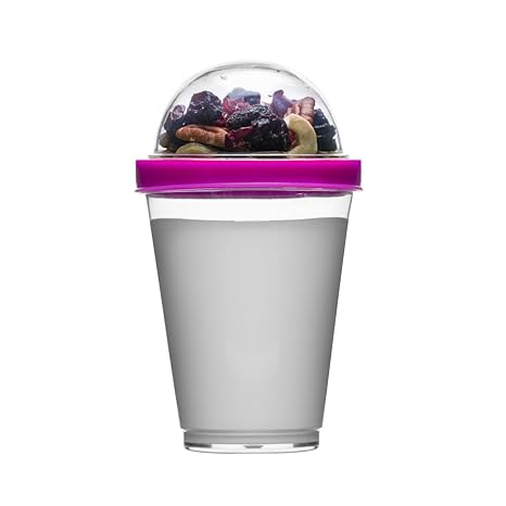 Sagaform polysthyrene Kunststoff Joghurt Tasse mit Speicher, pink