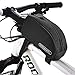 Allnice 12654 1L Outdoor Mountain Bicycle Cycling Frame Front Top PVC Tube Bag Bike Pouch (All Black)