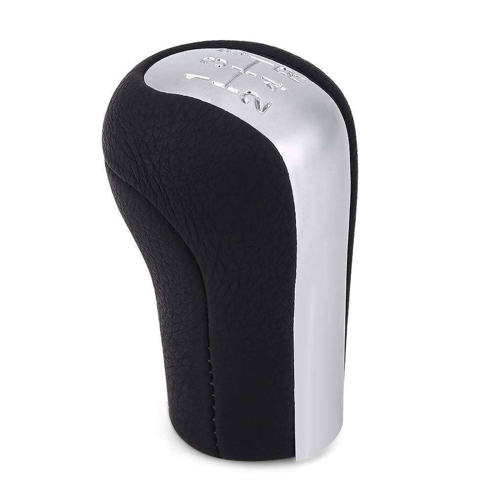 5 Speed Gear Shift Knob, Car PU Leather Gear Stick Knob Manual Transmission Shifter Replacement for Verso AVENSIS Yaris/VITZ 1992-2014