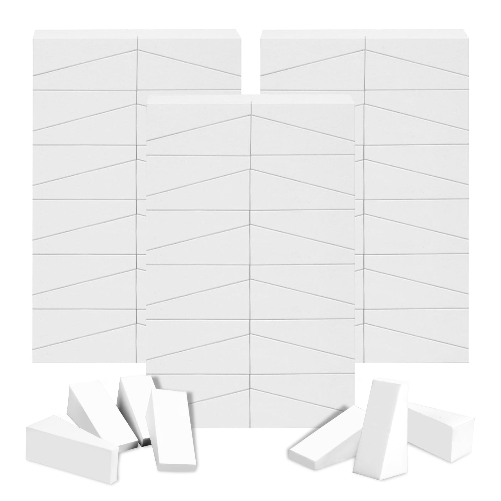 AUAUY 72 PCS Makeup Sponge Wedge Shaped Sponges, Mini Applicator Wedges, Non-Latex Cosmetic Wedges Beauty Makeup Sponges, for Foundation Liquid Cream, Nail Art Blending, Face Painting-White