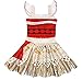 AmzBarley Princess Dress for Girls Halloween Costumes Cosplay Outfit Kids Christmas Flutter Sleeve Adventure Role Play Clothes Age 4-5 Years Size 6