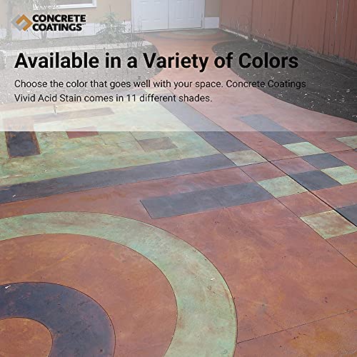 CC Concrete Coatings Vivid Acid Stain for Antique Marble Effect, Concrete Stain for Inside or