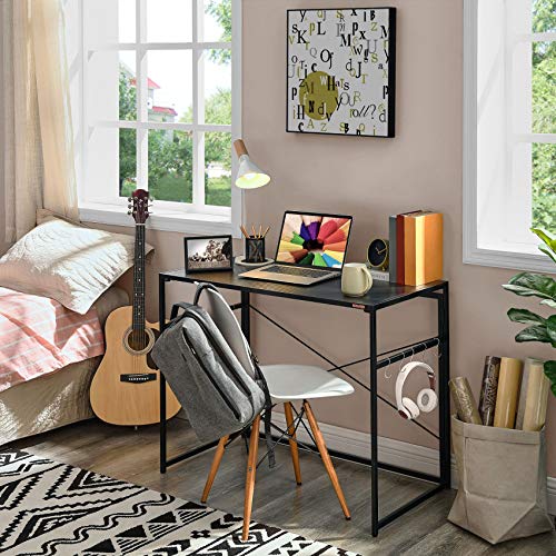 Mr IRONSTONE 39.4” Folding Computer Desk Carbon Fiber Tabletop, Writing