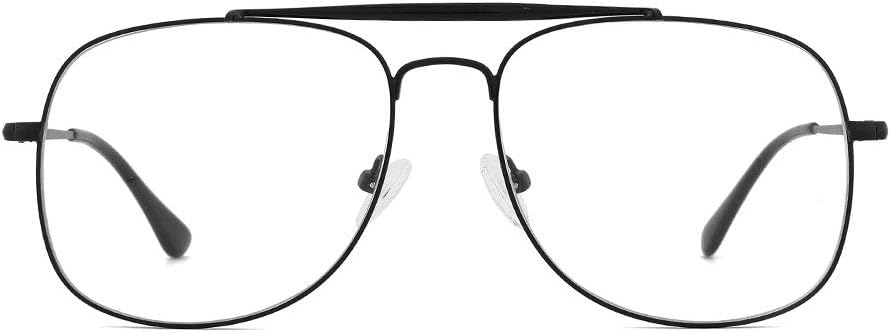 OQ CLUB Stylish Aviator Eyewear Unisex Design Retro Square Blue Light Blocking Computer Reading Glasses