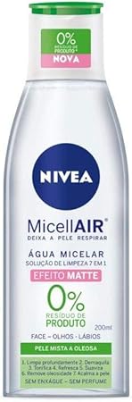 Água Micelar NIVEA MicellAIR Solução de Limpeza 7 em 1 Efeito Matte 200ml, Nivea 