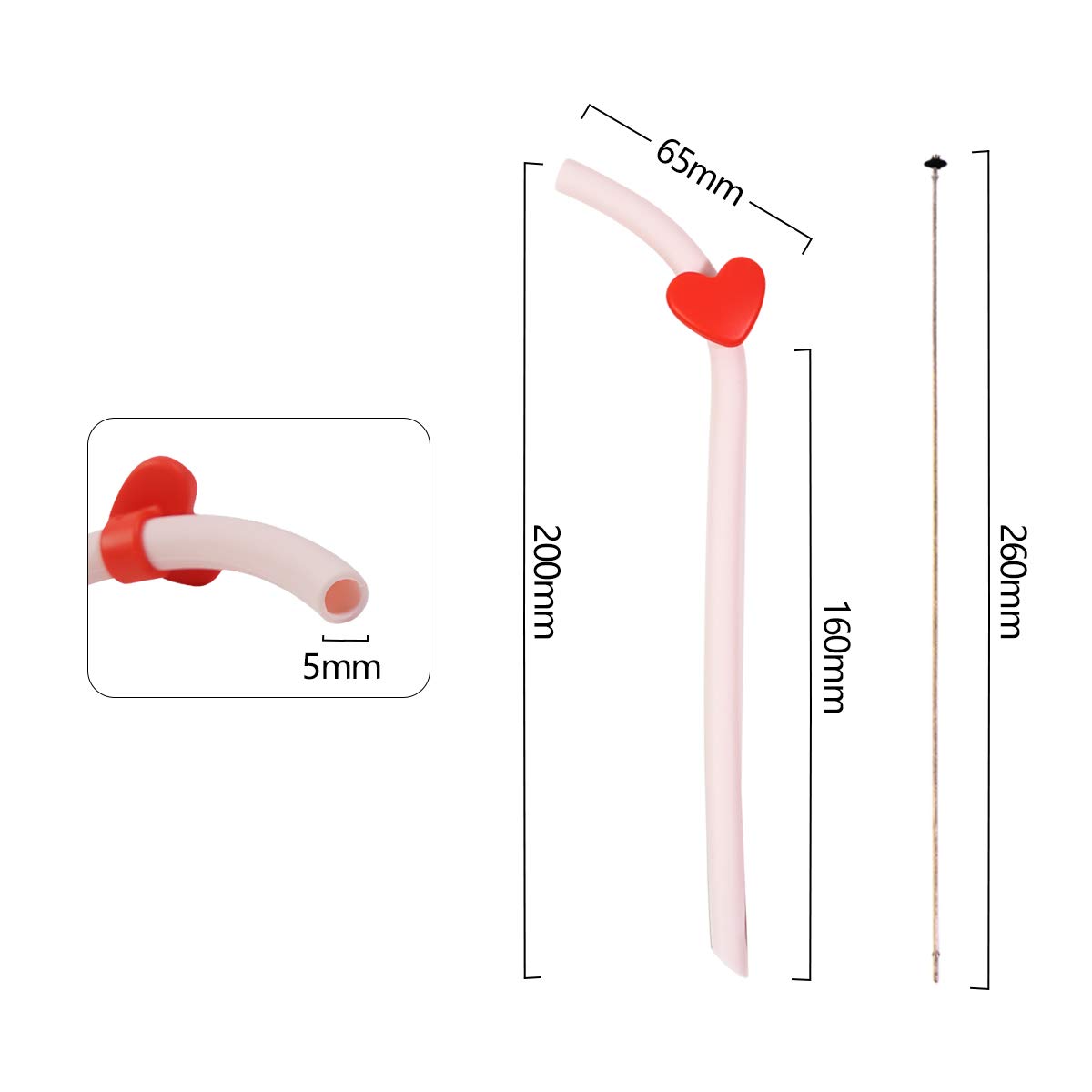 P&M Home Silicone Reusable Straws Collapsible Drinking Straws-Folding, Flexible,Portable Bendy Straws for Travel Home and Office,with Cleaning Brushes BPA Free, Eco Friendly (4 Pack with 1 Brushes)