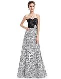 Ever Pretty Strapless Satin Floral Print Ruffles Evening Gown Party Dress 09727