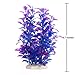KIBUN 10-inch Tall Aquarium Decor Fish Tank Decoration Ornament Artificial Purple/Navy/Green/Red Plastic Plant (Navy-S)thumb 2