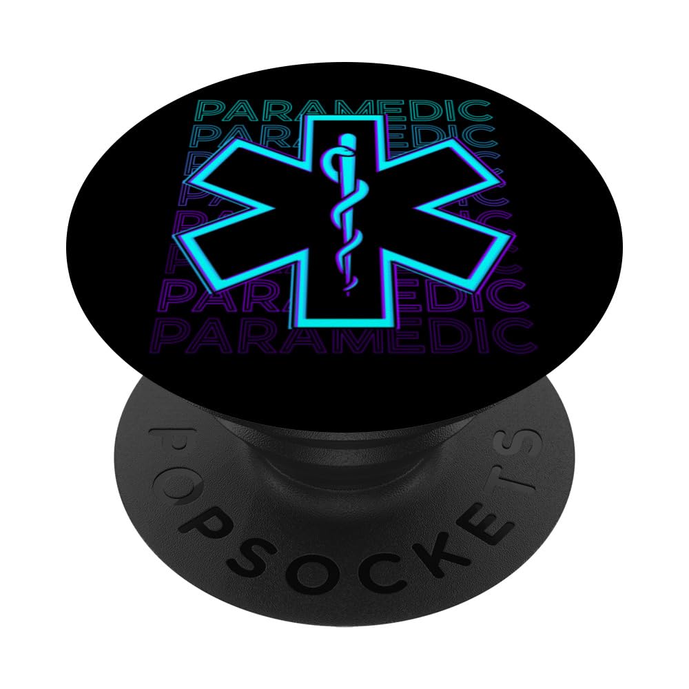 Paramedic Medic EMS EMT Lifesaver Retro PopSockets Adhesive PopGrip