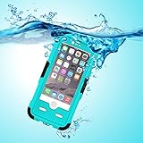 iPhone 6 Waterproof Case, iThrough Waterproof, Dust Proof, Snow Proof, Shock Proof Case, Touched Transparent Screen Protector, Heavy Duty Protective Carrying Cover Case for iPhone 6 4.7inch (Blue-)