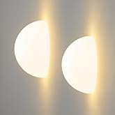 Modern Globe Glass Wall Sconces Set of 2: Small 7 In Art Deco Light Fixture | Mid Century Indoor Set of Two Round Lights, For Bedroom Bathroom Vanity Mirror Hallway Bedside Mount Half Moon Lamps 3000k