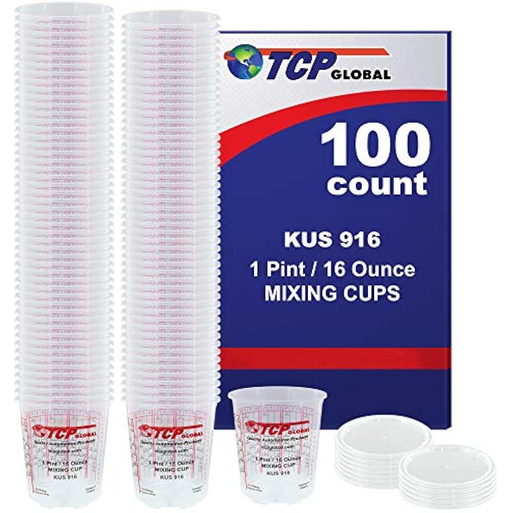 (Full Case Of 100 Each Pint (16oz) PAINT MIXING CUPS) By Cups Have Calibrated 844825000186 eBay