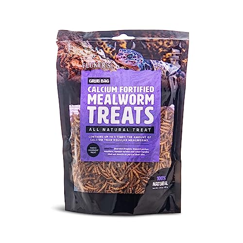 Fluker’s Grub Bag All Natural Calcium Fortified Mealworm Treats, Packed with Pr…