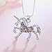 ELOI Unicorn Pendant Necklace Pony Mustang Inspirational for Little Girls
