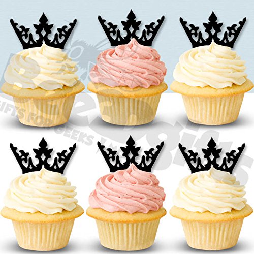 Crown Cupcake Toppers Pack of 12 Handmade
