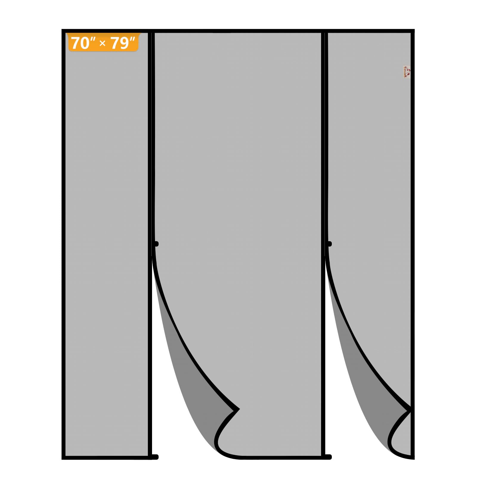 Photo 1 of Yotache Magnetic Screen Door Fits 70x79 Inch Doors, 72"x80" Reinforced Mesh - Double-Sided Opening Screen with Super-Strong Magnets for Patio, Sliding, French, Front & Back Doors