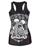 Hot Fashion Women Corpse Bride Printed Sleeveless T Shirt Vest Tank Tops