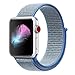 Yunsea Compatible for Apple Watch Band 42mm, New Nylon Sport Loop, with Hook and Loop Fastener, Adjustable Closure Wrist Strap, Replacement Band Compatible for iwatch, (42mm, Tahoe Blue)