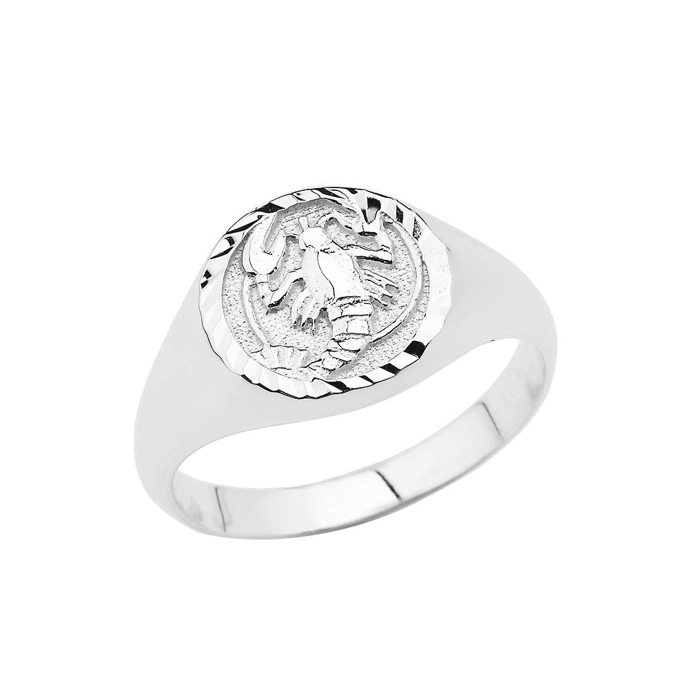 925 Sterling Silver Cancer Zodiac Ring Jewelry Size