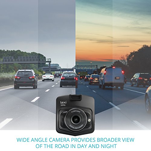 Dash Cam by Lexi - Dashboard Camera for Cars - Full HD Recording Camera with 2.4" LCD Display Mirror, G Sensor, Loop Recording, Motion Detection, Parking Monitor - Car Video Recorder Security Camera