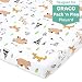 Woodland Animals Pack n Play Playard Sheet Compatible with Graco | Pure Jersey Cotton Unisex Mini Portable Crib Sheet