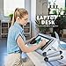 Adjustable Laptop Stand, (2019 Ultra-Large, Upgraded Sturdier) Foldable Aluminum Laptop Desk/Table, Portable Laptop Stand for Bed/Sofa with Large Cooling Fan & Mouse Pad Side as Gift, Silverthumb 3