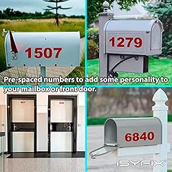 iSYFIX Red Vinyl Numbers Stickers – 4 Inch Self