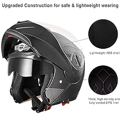 AHR Motorcycle Helmet Dual Visor Modular Flip up