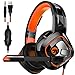 Gaming Headset,Proslife Game Headphones with LED Lighting 3.5mm Surround Sound Noise Cancelling Microphone for Laptop, Desktop, MAC, Xbox, PS4, Phone Tablet