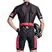 Santic Mens Cycling Bib Shorts Padded Mens Padded Biking Shorts Cycle Bib Tights with Color-Blocking UPF 50+