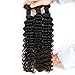 DAIMER 3 Bundles Peruvian Deep Wave Virgin Hair Extensions 10A Peruvian Human Hair Weave Cheap Peruvian Curly Virgin Hair Can be Dyed and Bleached (10 12 14)