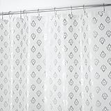 mDesign Floral Decorative PEVA 3G Shower Curtain Liner, PVC-FREE, MOLD & MILDEW RESISTANT, ODORLESS, No Chemical Smell - 72