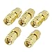 Viaky 5 Pcs Gold Plating Adapter SMA Male to SMA Male Plug RF Coaxial Adapter Connector