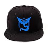 Pokemon Go Team MYSTIC INSTINCT VALOR Embroidered hat baseball cap (Blue)